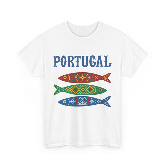 Portugal & Sardinhas Decoradas - T-shirt Unissexo