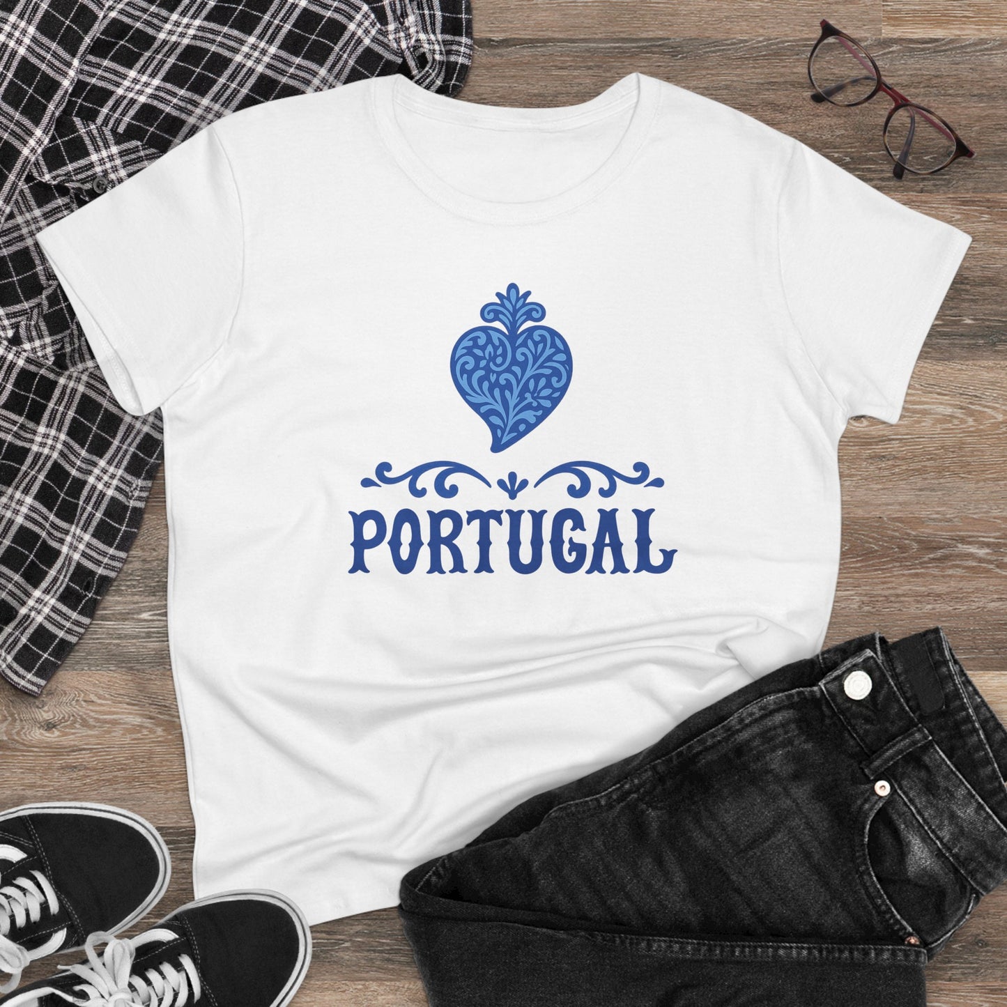 Coração de Portugal - T-shirt Mulher