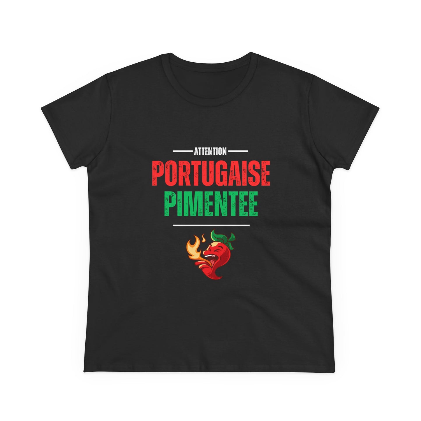 Attention: Portugaise Pimentée - T-shirt Mulher