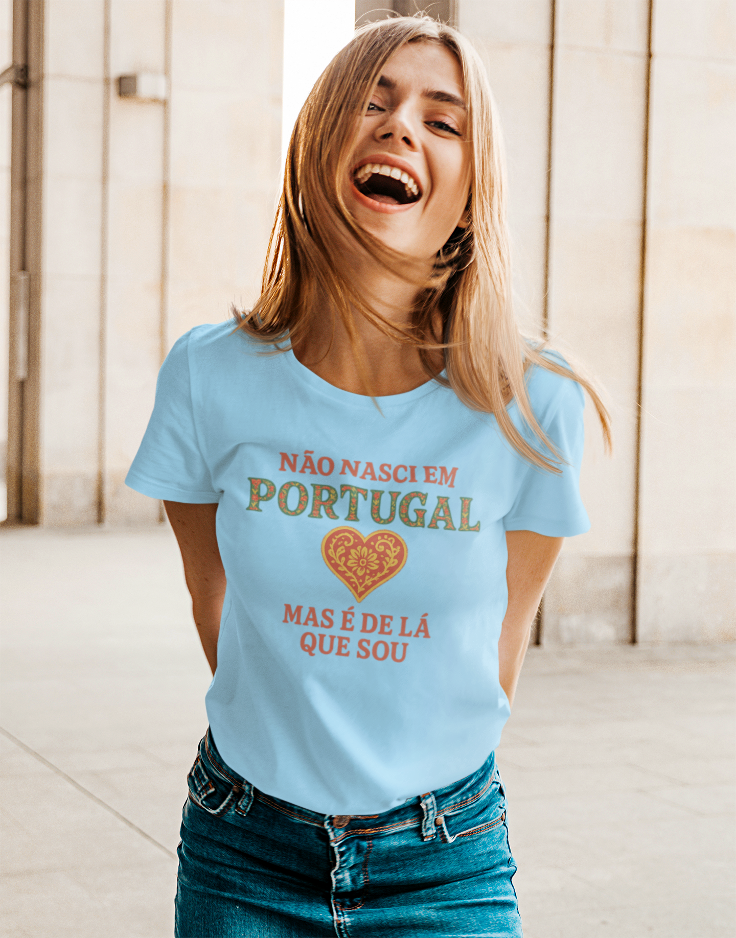 Não nasci em Portugal, mas é de lá que sou - T-shirt Unissexo